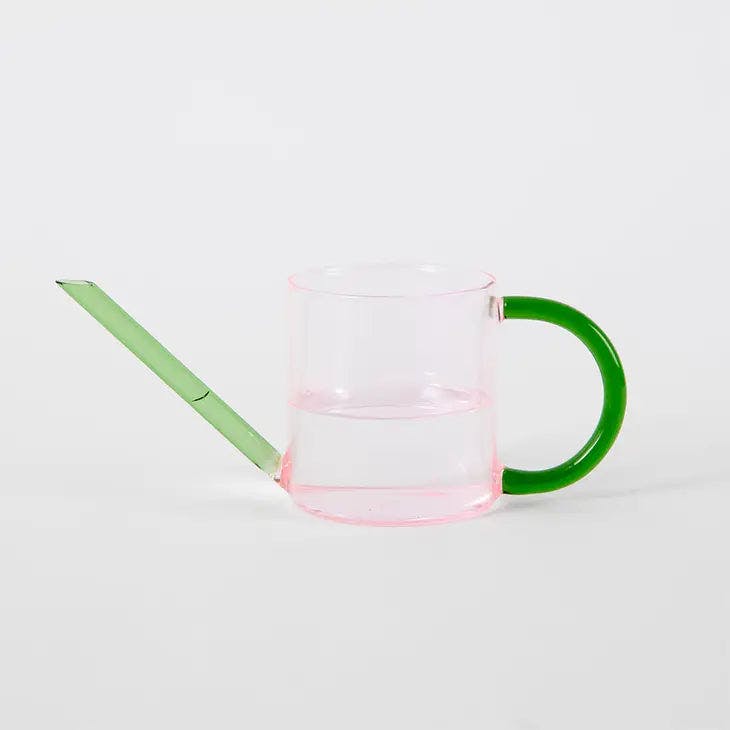 Block Design Glass Watering Can